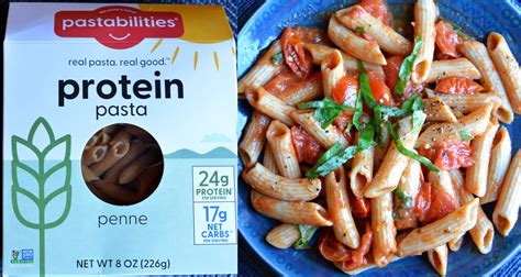 I tried a new high protein pasta (24 P, 190 cal per serving). It's ...