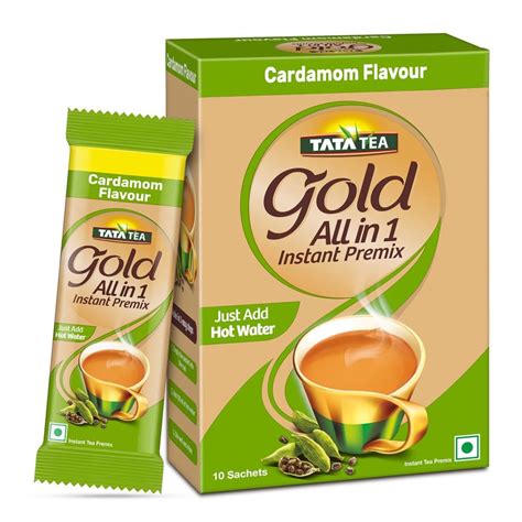 Tata Tea Gold All-in-1 Instant Premix Cardamom Tea, 14g Per Serve ...