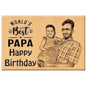 GFTBX Personalized Engraved Wooden Frame Birthday Gift For Dad Birthday ...