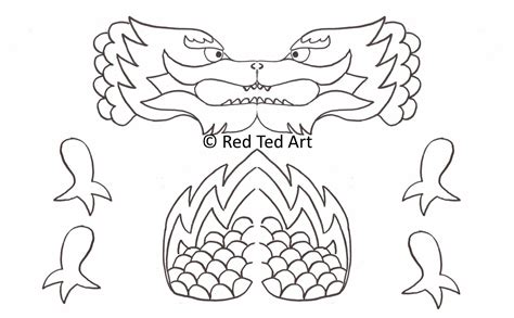 Chinese Dragon Puppet Template