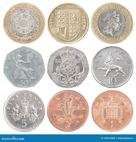 Conjunto De Moedas Do Reino Unido Foto de Stock Editorial - Imagem de ...