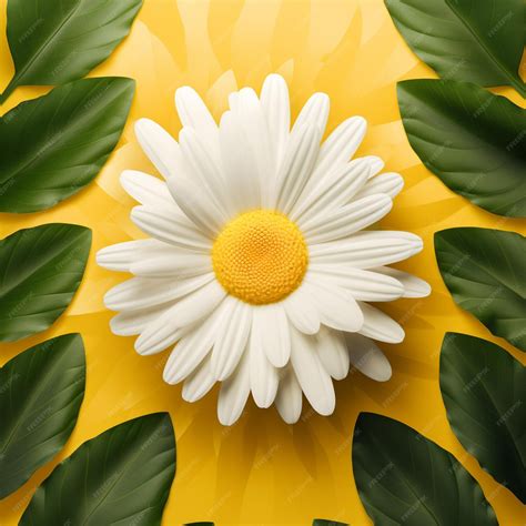 Premium AI Image | A Yellow and White Daisy Flower and