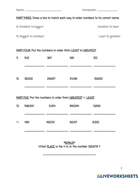 Image result for Ordering Numbers Questions