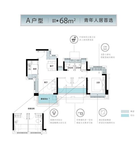 重庆恒大照母山68平两居室的新锐混搭装修设计_猎装网装修平台