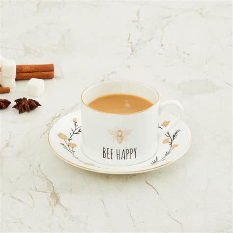 Buy Get The Look Honeybee Cup And Saucer Set - 200 ml from Home Centre ...