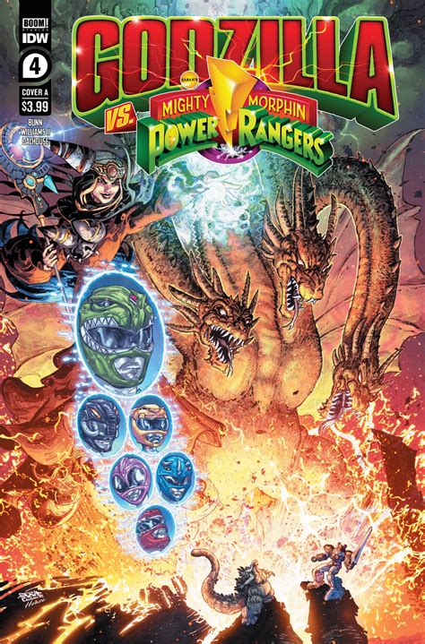 Godzilla vs. Mighty Morphin Power Rangers #4 (Freddie Williams II Cover ...