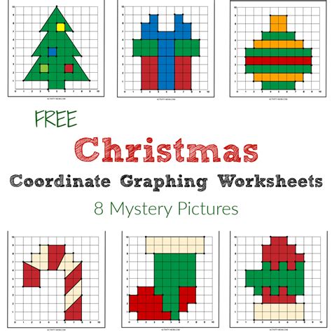 Free Christmas Coordinate Graphing Worksheets - The Activity Mom
