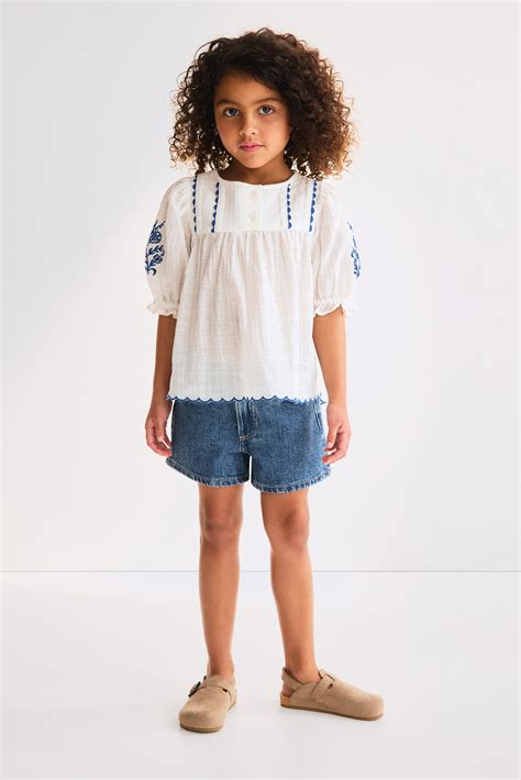 Denim blue Denim shorts for kids | H&M IN