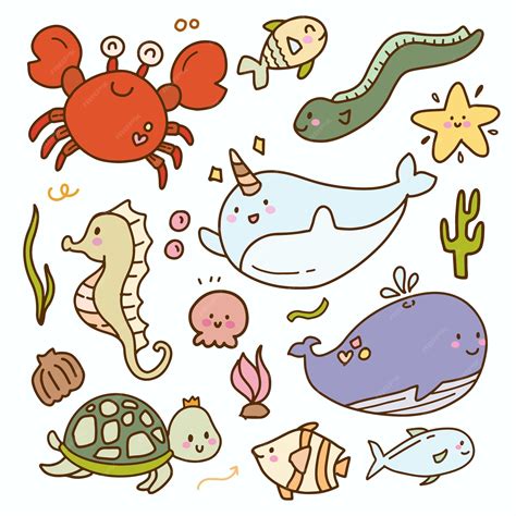How To Draw Cute Sea Animals