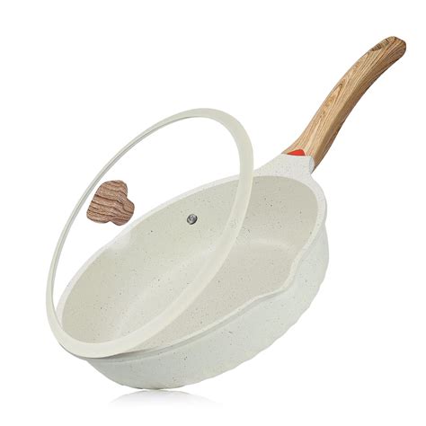 Buy Vinchef Nonstick Deep Frying Pan with Lid, 10"/3Qt Fry Pan, German ...