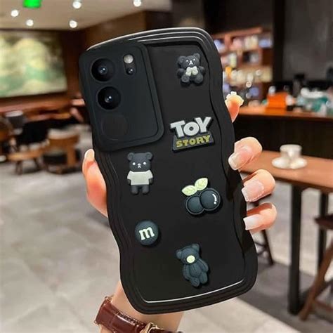 KC Back Cover for Vivo V29 5G & Vivo V29 Pro 5G - 3D Cute Curly Wave ...