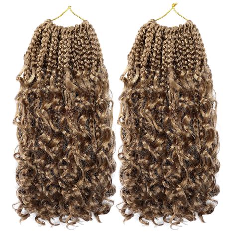 Buy 12inch Goddess Box Braids Crocht Hair Bob Goddess Box Braids Curly ...