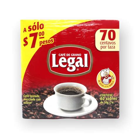CAFE LEGAL GRANO 60 sobres – Tu Bodeguita
