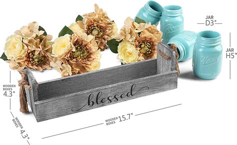 Buy GBtroo Mason Jar Table Centerpieces for Dining Room - Coffee Table ...