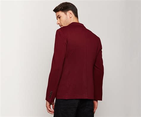 Burgundy Knit Blazer – Minizmo