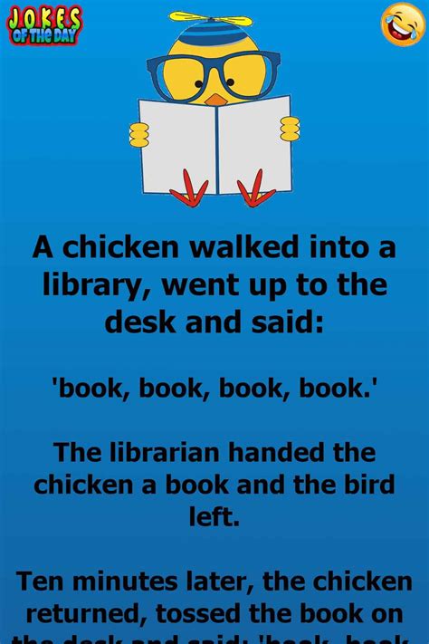 Clean Joke – A Chicken Walked Into A Library | Jokes Of The Day