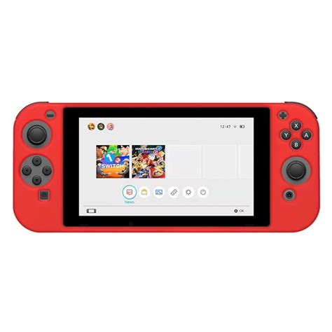 AMZER Shockproof Silicone Skin Jelly Case for Nintendo Switch - Red ...