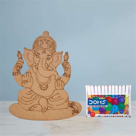 ERH India DIY MDF Lord Ganesh Wall Art Painting Kit Creative Craft ...