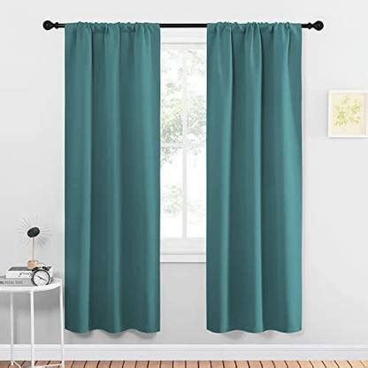 NICETOWN 182.88 cm (6.0 ft) Polycotton Blackout Window Curtain (Pack Of ...