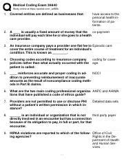 Image result for Example of Medical Coding Exam