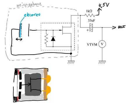 Image result for Electret Microphone Anode Cathode