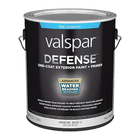 Valspar Flat Base 2 Tintable Latex Exterior Paint + Primer ( 1-gallon ...