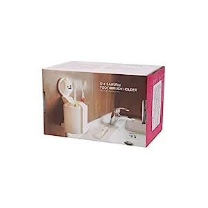 HomeStop Feca Samurai Round Solid Toothbrush Holder (Off-White_Free ...