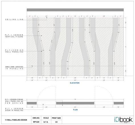 Classic Wall Panel with Veneer & Corian