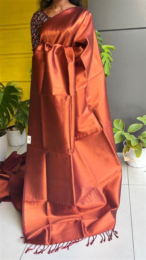 Plain Tissue Saree SL225 – Southloom.com - Kerala Handloom and Indian ...