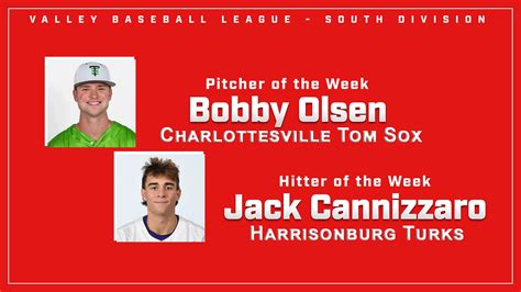 Sox Olsen, Turks Cannizzaro Honored In South Division - Valley League ...