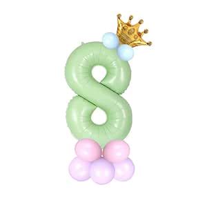 Shopperskart Green Color 32 Inches Numbers 8 Shape Large Big Foil ...