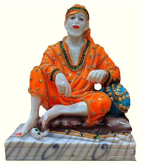 Buy Sacred Blessings Resin Lord Sai Baba Statue Idol Murti Gift ...