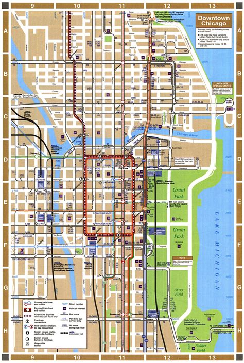 Map Of Downtown Chicago