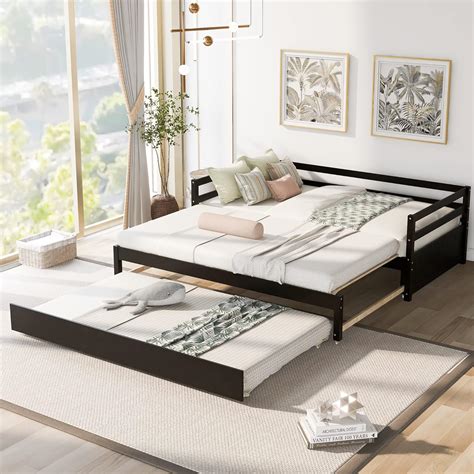 Bellemave Twin Size Daybed with Trundle, Wood Extendable Day India | Ubuy