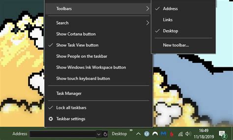 Taskbar Toolbar 的图像结果