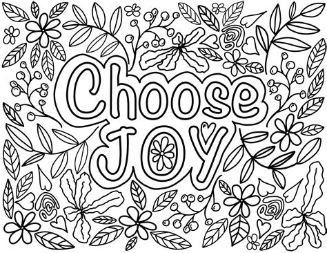 Joy Coloring Page For Kids