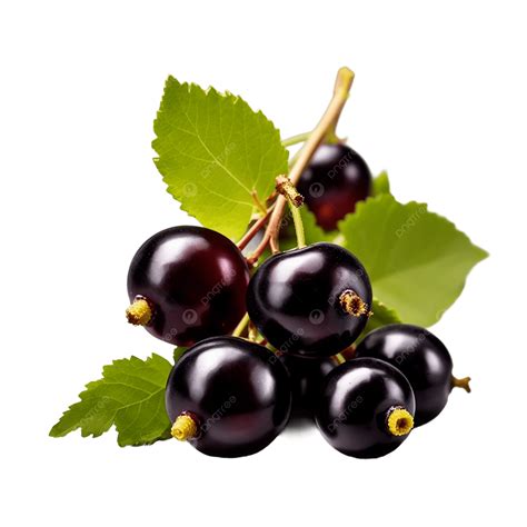 Black Currant With Leaves, Black Currant, With Leaves, Fruit PNG ...