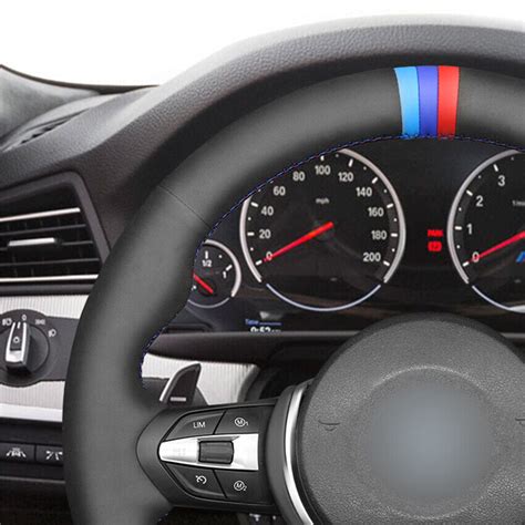 Buy Hágalo usted mismo cubierta de volante envoltura de gamuza para BMW ...