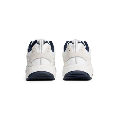 Tommy Jeans Logo Mixed Texture Trainers | Sports Direct