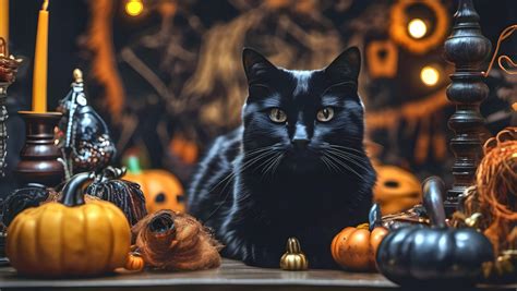 Black Cat Halloween Wallpaper Free Stock Photo - Public Domain Pictures