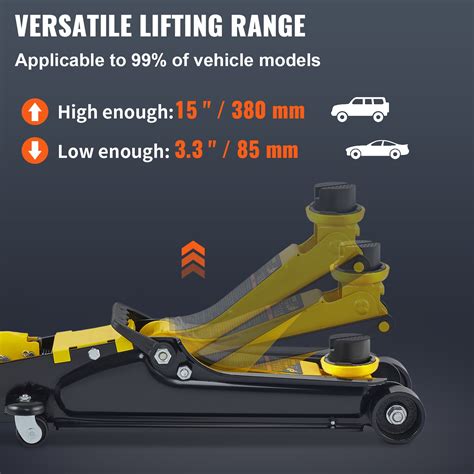 VEVOR Floor Jack, 2.5 Ton Low Profile Floor Jack, Heavy-duty Steel ...