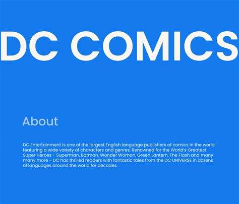 DC Comics App on Behance