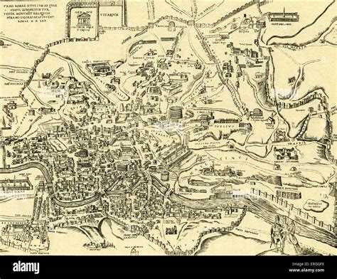 Ancient map of city of rome hi-res stock photography and images - Alamy