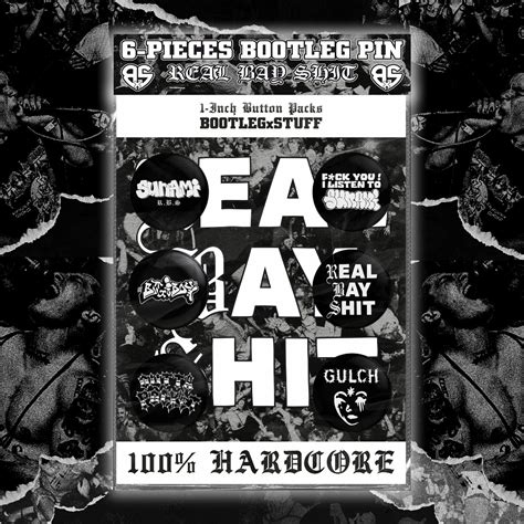 Jual Button Pin Pack BAND 6pcs 100% HARDCORE : SUNAMI/GULCH/BIG BOY ...