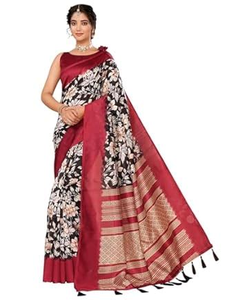 Buy Priyashi Women Kanjivaram Sari Printed Art Silk Banarasi Saree With ...