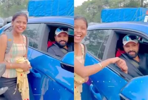 Indian Cricket Captain Rohit Sharma Stops Toyota Innova HyCross To Give ...