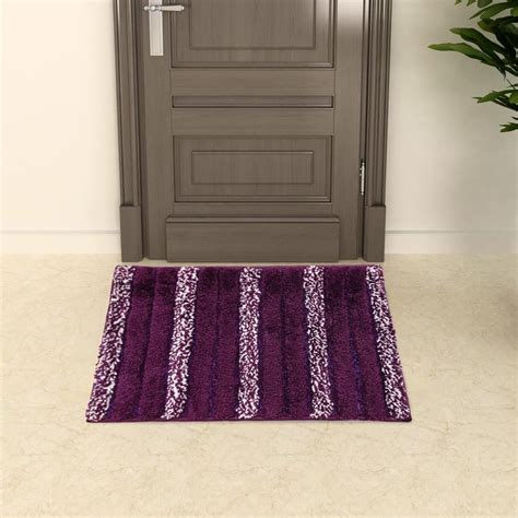 Buy SAPROSE Glitzy Stripes Textured Anti-Skid Doormat - 39 x 61 cm from ...