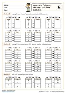 Image result for Two-Step Function Machines Worksheet