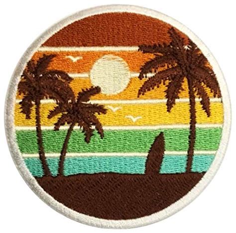PatchClub Surf & Beach Sunset Outdoor Adventure Patch - Colorful ...