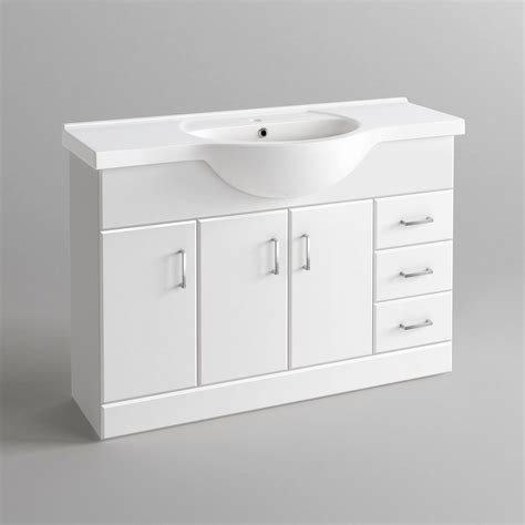 1200mm Modern Floor Mounted Ceramic Basin MDF Bathroom Furniture Vanity ...